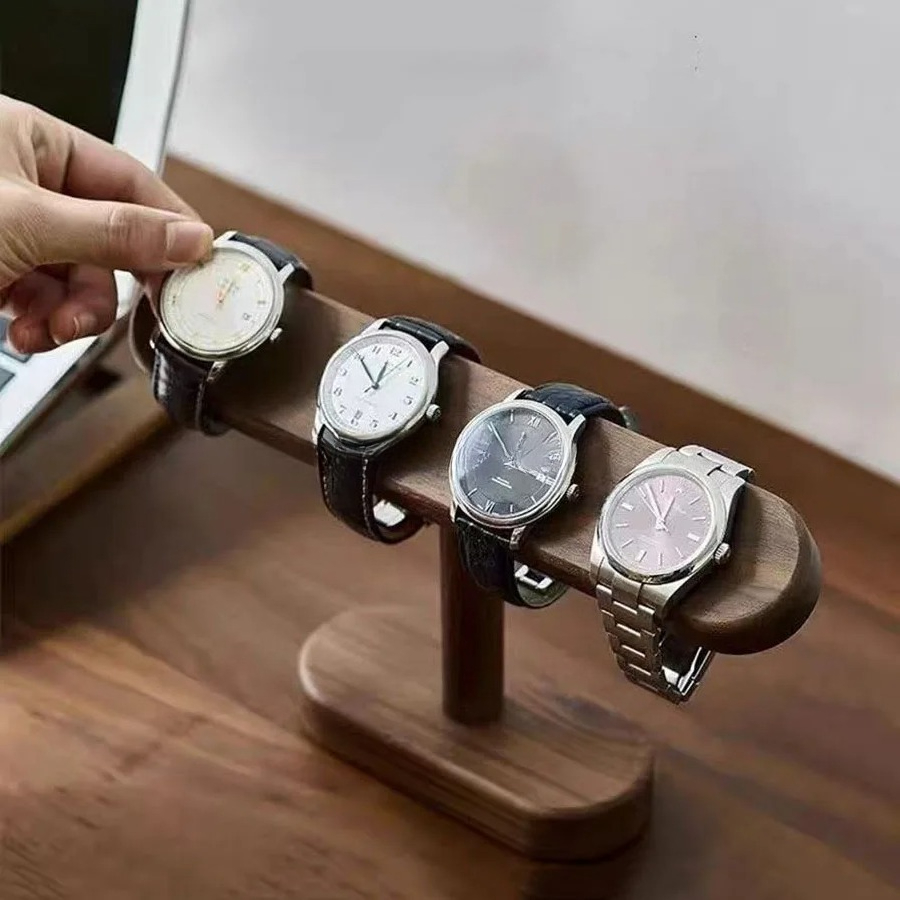Watches Jewelry Holder - Walnut Color Watch Display Stand Jewelry