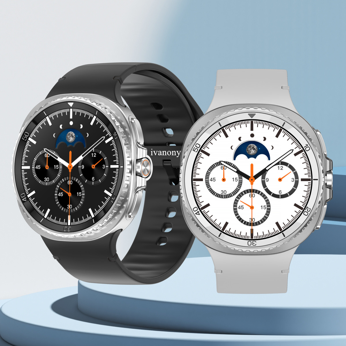 Italian Jewelry Watches - Smart Watch Man with Rotating Bezel