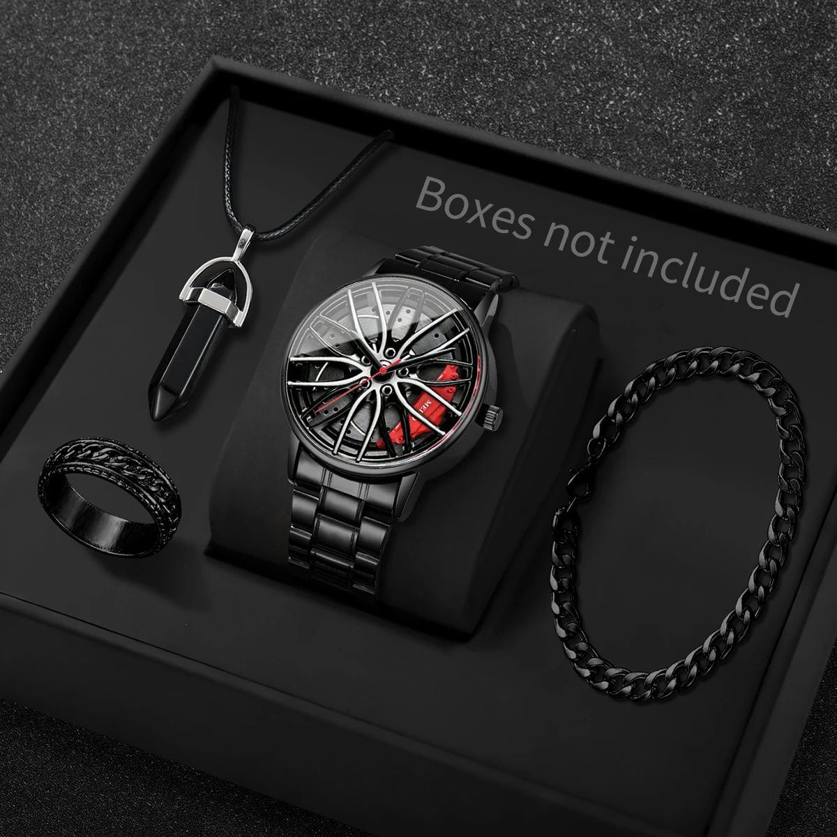 Jewelry Box Watches Bracelets - 4PCS/Set Fashion 3d Car Wheel Dial