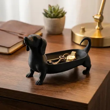 Minimalist Dachshund Jewelry T - Watches Jewelry Holder ulasan dan harga