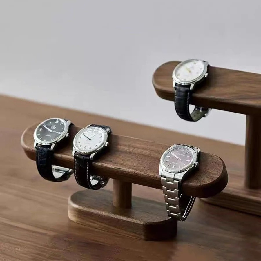 Walnut Color Watch Display Sta - Watches Jewelry Holder ulasan dan harga