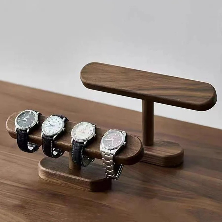 Walnut Color Watch Display Sta - Watches Jewelry Holder ulasan dan harga