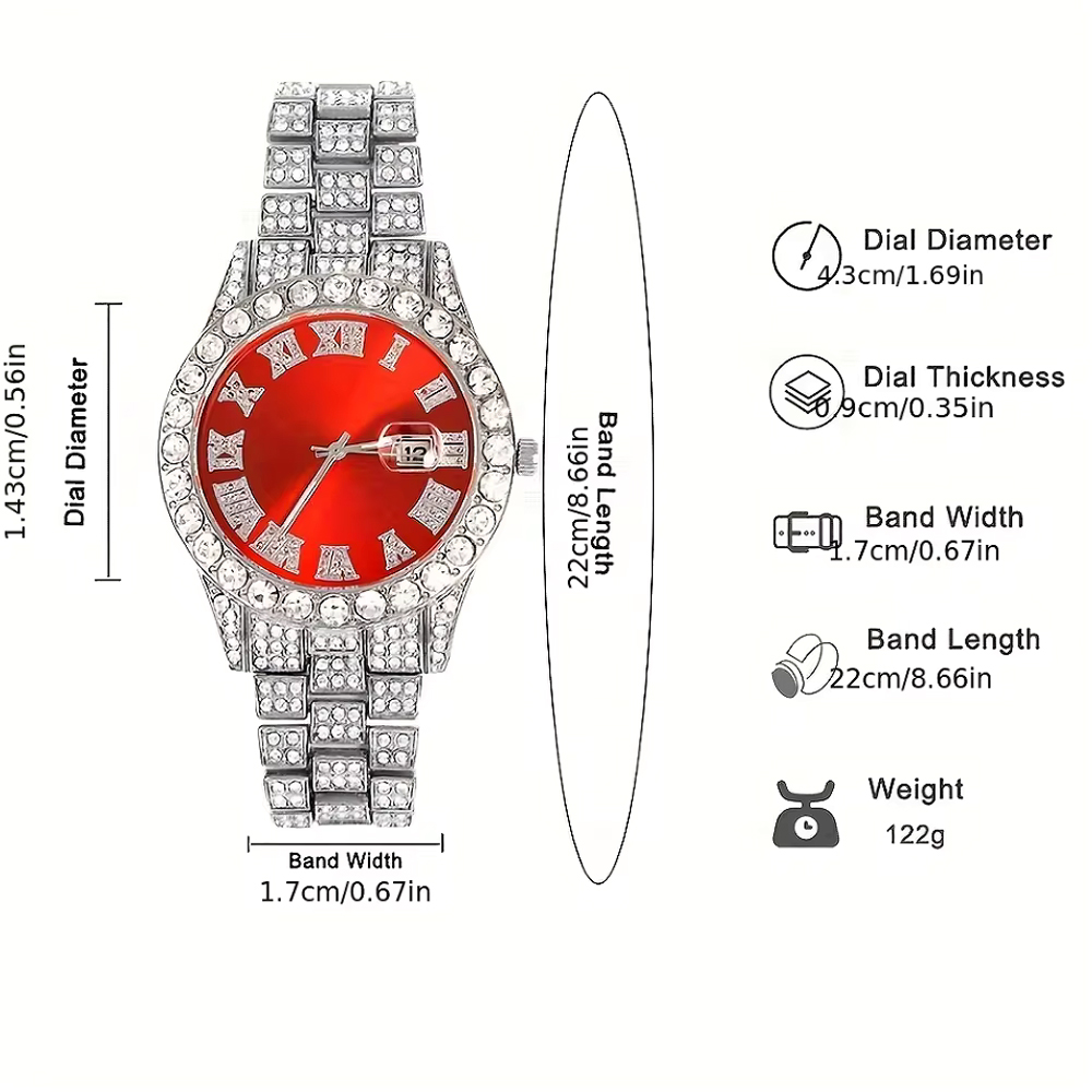 Silver Color Cuban Chain Watch - Jewelry Watches For Kids ulasan dan harga