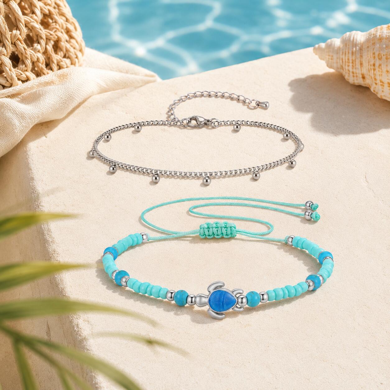 Anklet Set Stainless Steel Lay - Jc Jewelry & Watches ulasan dan harga