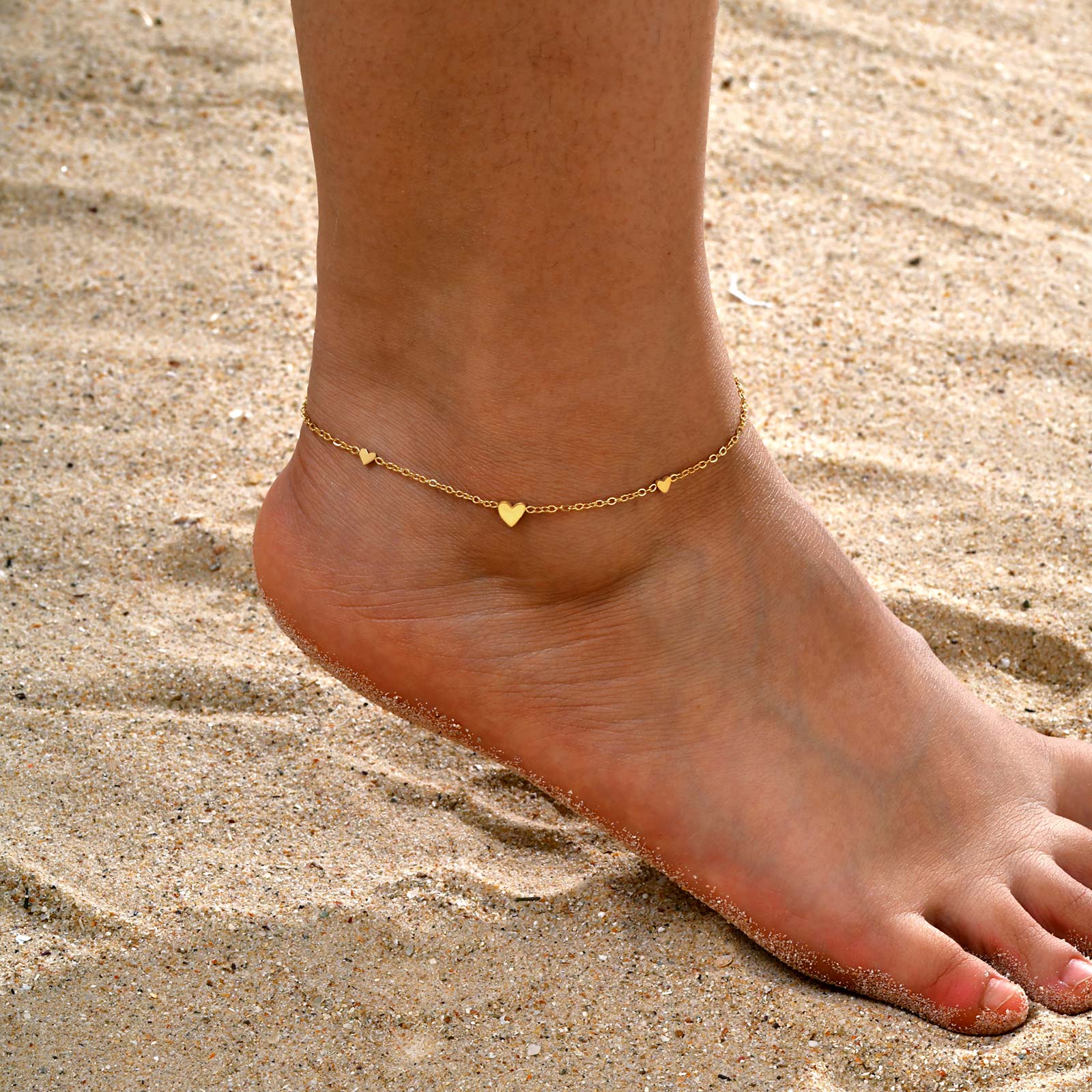 Stainless Steel Heart Anklets  - Jc Jewelry & Watches ulasan dan harga