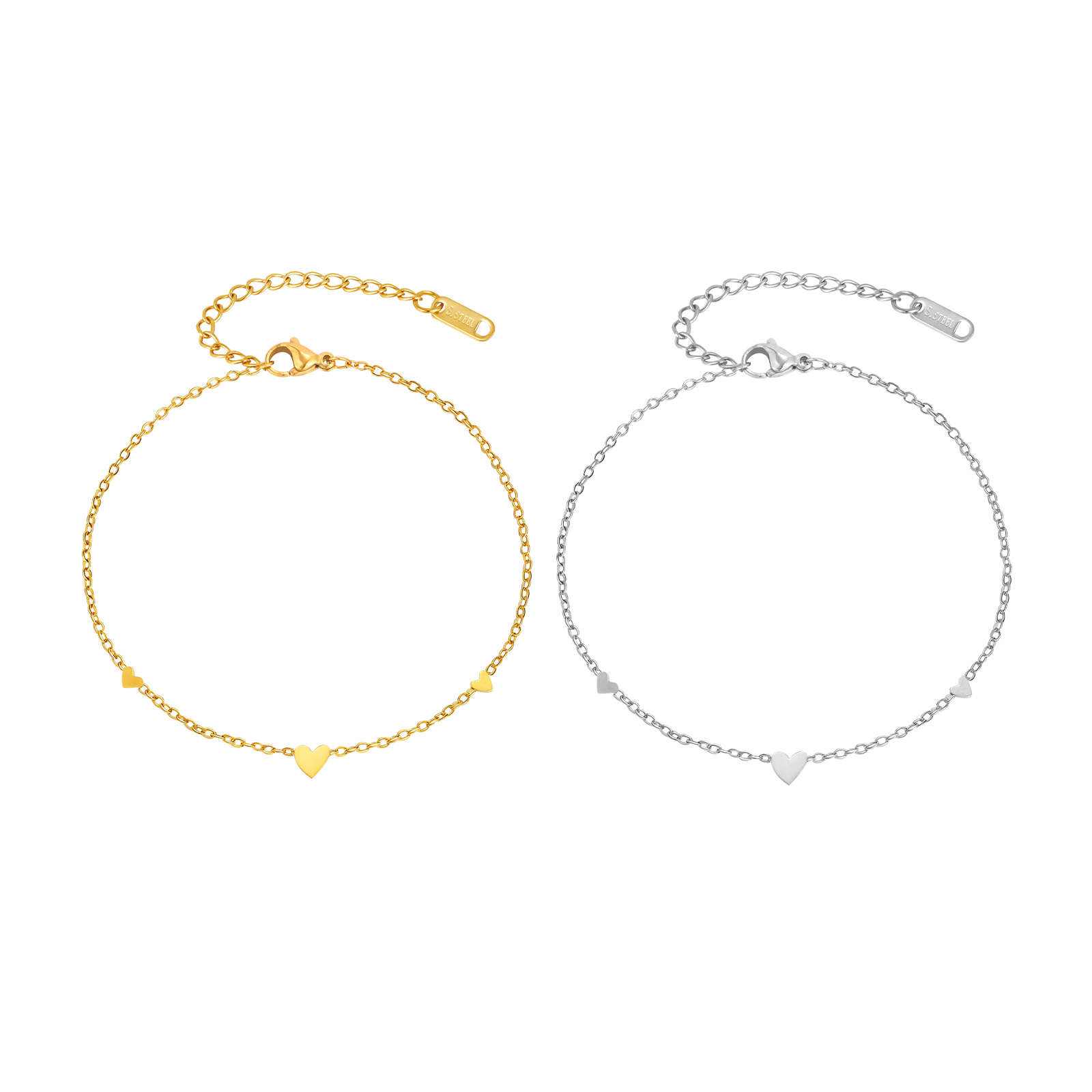 Stainless Steel Heart Anklets  - Jc Jewelry & Watches ulasan dan harga