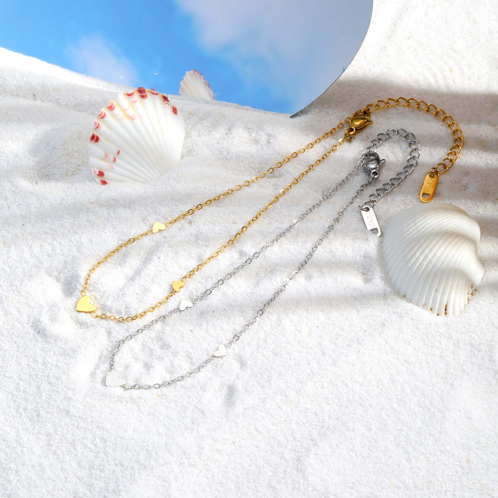 Stainless Steel Heart Anklets  - Jc Jewelry & Watches ulasan dan harga