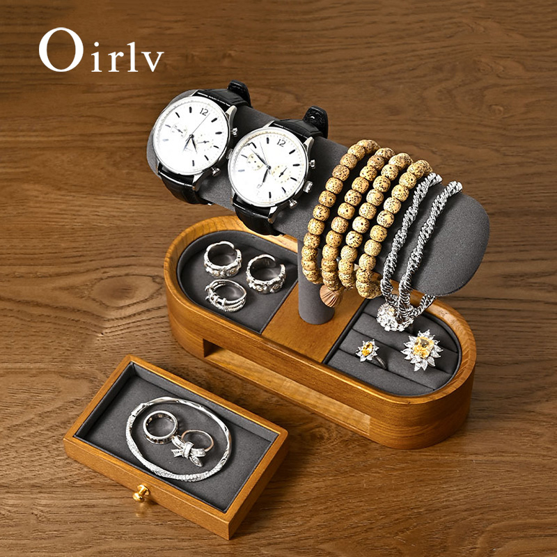 Oirlv Solid Wood Watch Organiz - Jewelry Style Watches ulasan dan harga