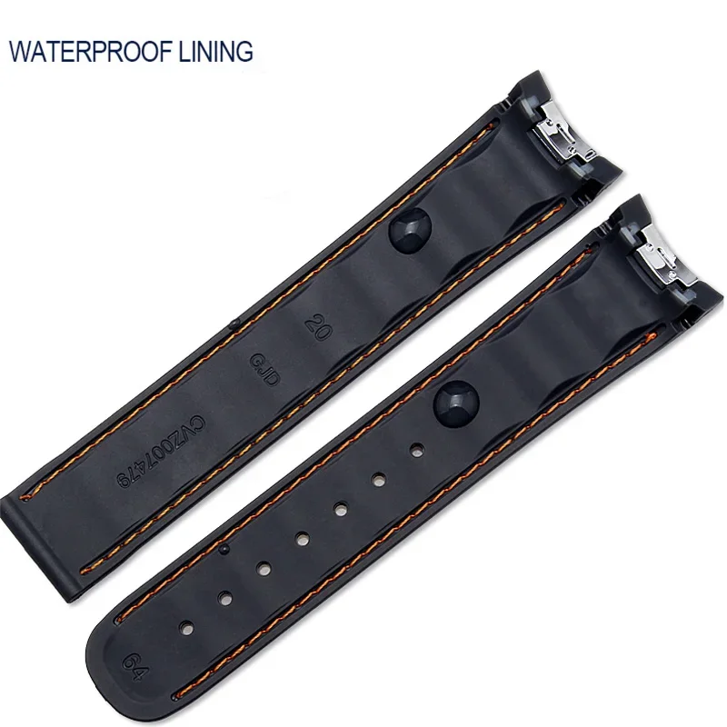 Curved 20mm Rubber Watchband F - Omega Watch Seamaster ulasan dan harga