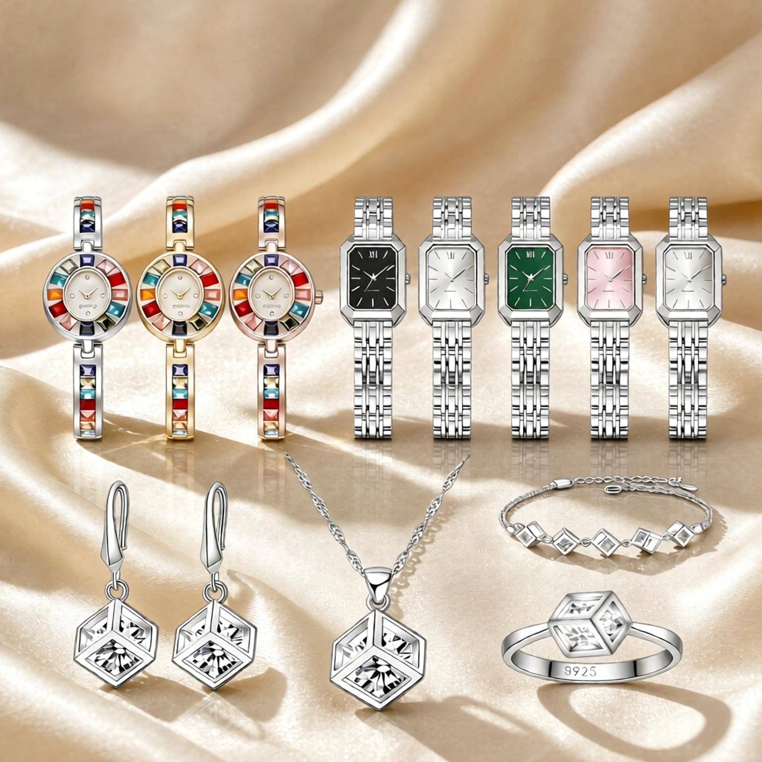 Luxury 925 Sterling Silver Geo - Best Jewelry Watches For Women ulasan dan harga