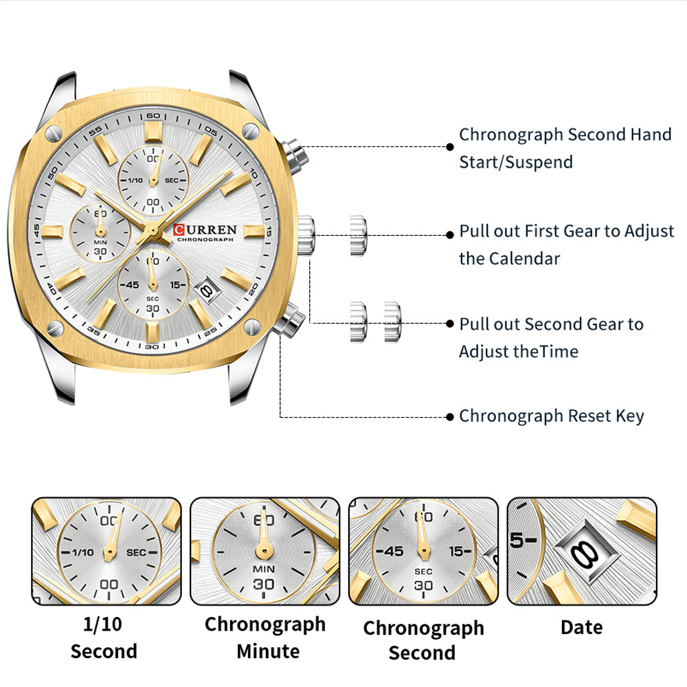 CURREN Modern Men's 42mm Sport - Jewelry For Watches ulasan dan harga