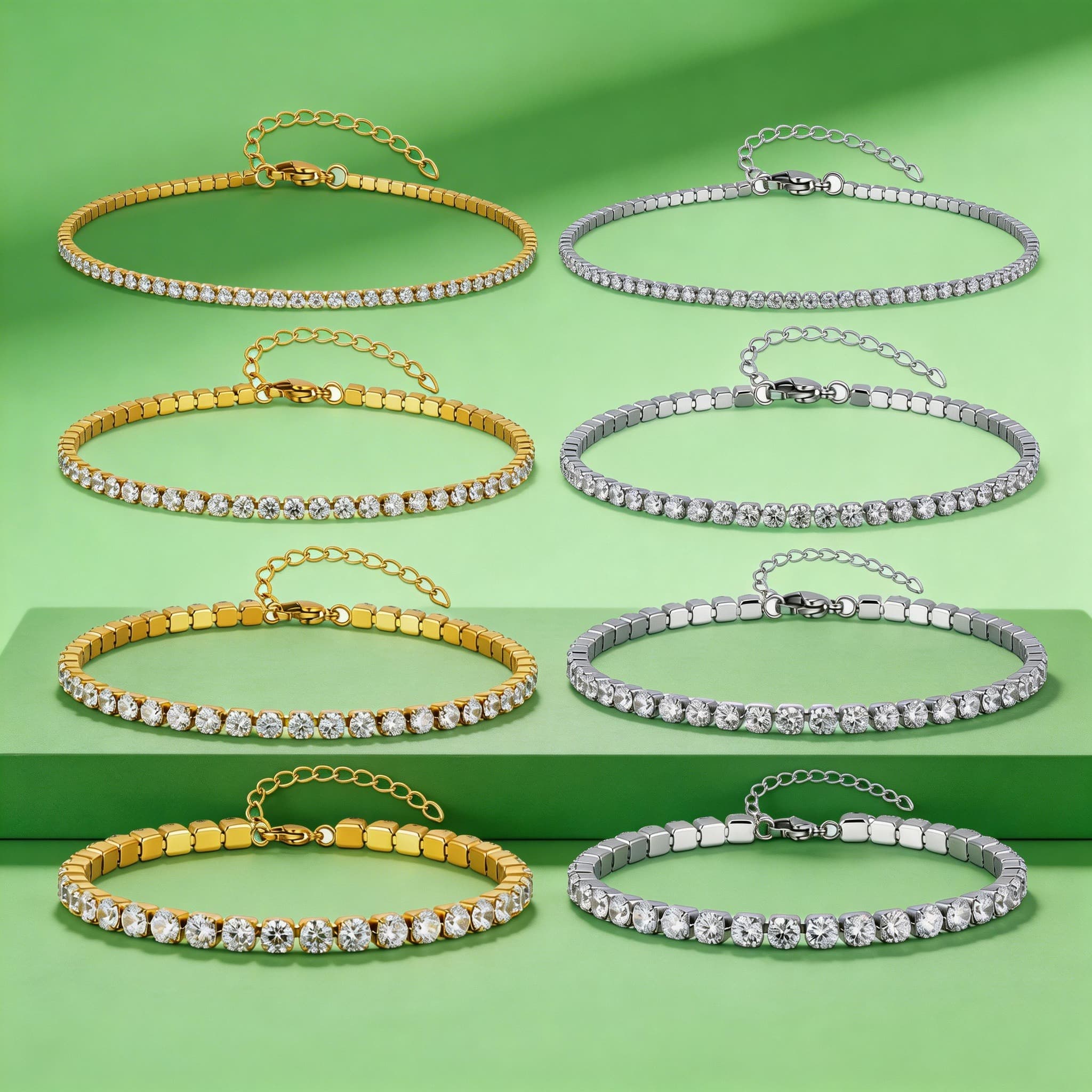 2/3/4/5MM Luxury Zircon Tennis - Jc Jewelry & Watches ulasan dan harga