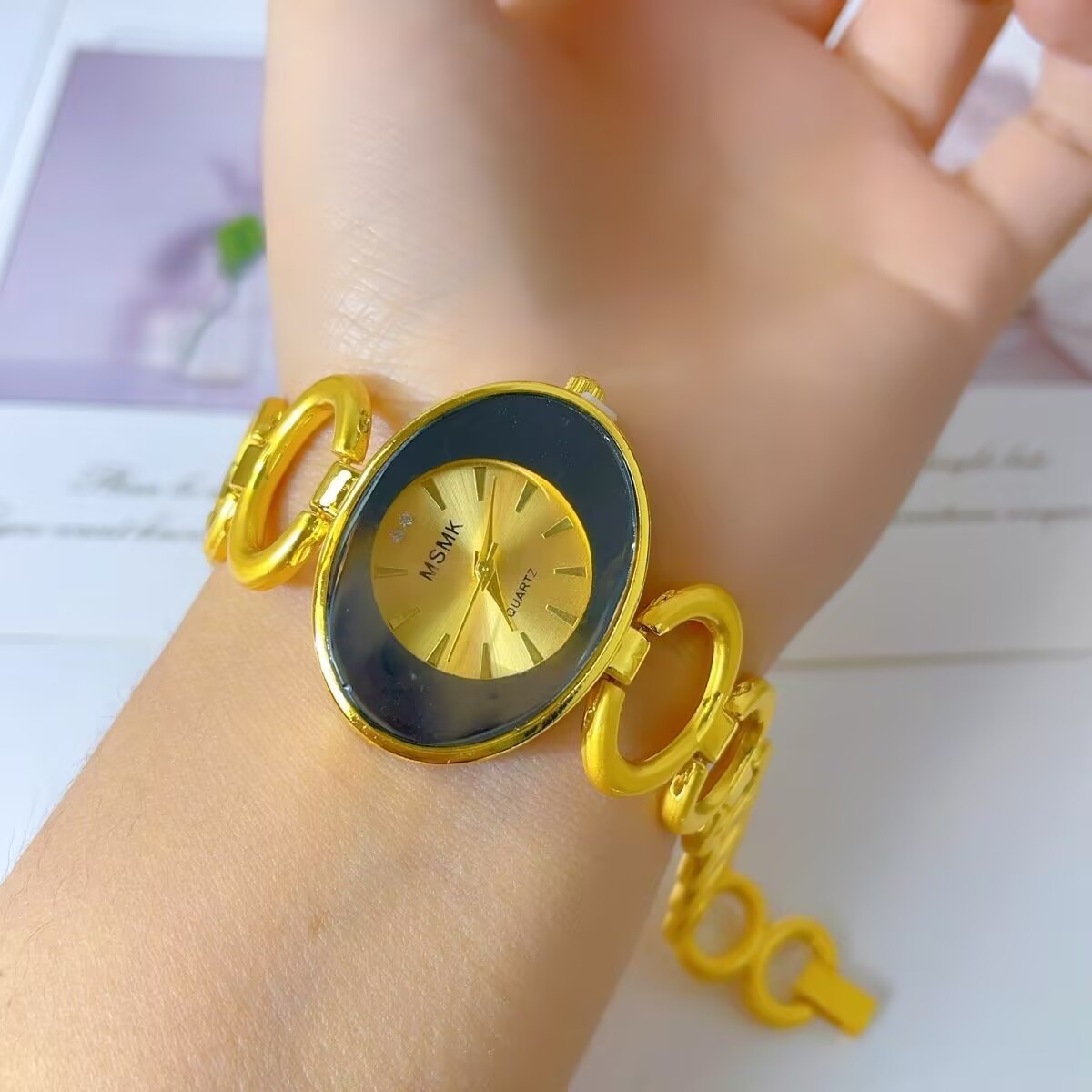New American 24K Gold Plated W - Jewelry For Watches ulasan dan harga